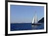 Sailboat on Aegean Sea Santorini Greece Photo Poster-null-Framed Photo