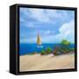 Sailboat on Coast I-Vivien Rhyan-Framed Stretched Canvas