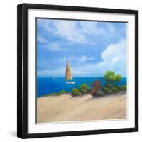 Sailboat on Coast I-Vivien Rhyan-Framed Art Print