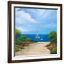 Sailboat on Coast II-Vivien Rhyan-Framed Art Print