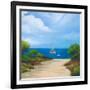 Sailboat on Coast II-Vivien Rhyan-Framed Art Print