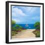 Sailboat on Coast II-Vivien Rhyan-Framed Art Print