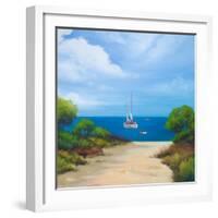 Sailboat on Coast II-Vivien Rhyan-Framed Art Print