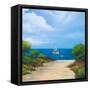 Sailboat on Coast II-Vivien Rhyan-Framed Stretched Canvas