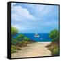 Sailboat on Coast II-Vivien Rhyan-Framed Stretched Canvas