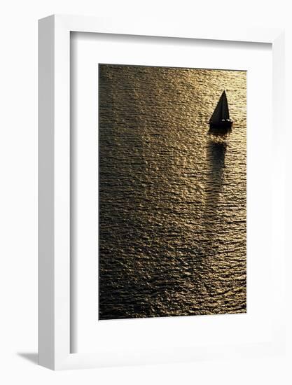 Sailboat on Elliot Bay-Paul Souders-Framed Photographic Print