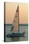 Sailboat on Lake Michigan, Indiana Dunes, Indiana, USA-Anna Miller-Stretched Canvas