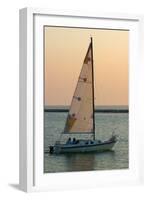 Sailboat on Lake Michigan, Indiana Dunes, Indiana, USA-Anna Miller-Framed Photographic Print