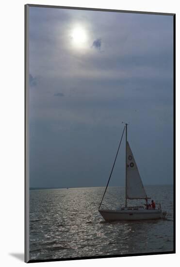 Sailboat on Lake Michigan, Indiana Dunes, Indiana, USA-Anna Miller-Mounted Photographic Print