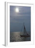 Sailboat on Lake Michigan, Indiana Dunes, Indiana, USA-Anna Miller-Framed Photographic Print