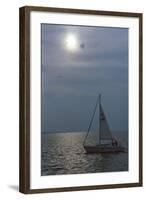 Sailboat on Lake Michigan, Indiana Dunes, Indiana, USA-Anna Miller-Framed Photographic Print