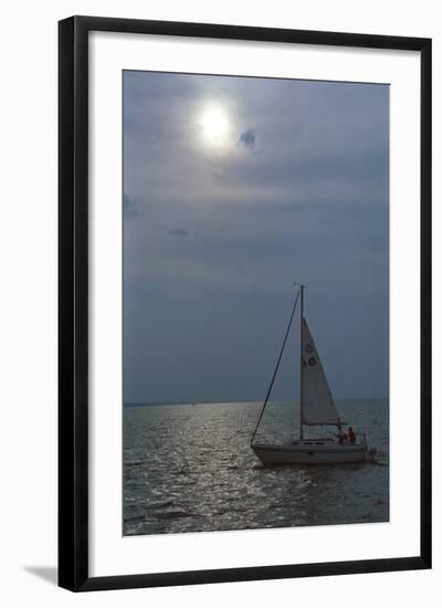 Sailboat on Lake Michigan, Indiana Dunes, Indiana, USA-Anna Miller-Framed Photographic Print