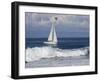 Sailboat on Monterey Bay, California-Lynn M^ Stone-Framed Photographic Print