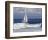 Sailboat on Monterey Bay, California-Lynn M^ Stone-Framed Photographic Print