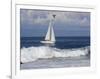 Sailboat on Monterey Bay, California-Lynn M^ Stone-Framed Photographic Print