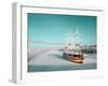 Sailboat on Pier-basel101658-Framed Photographic Print