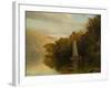 Sailboat on River, C.1875-Arthur Quartley-Framed Giclee Print