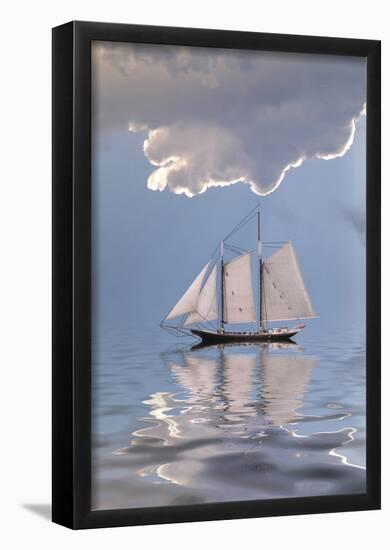 Sailboat On Water-null-Framed Poster