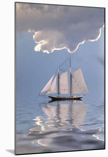 Sailboat On Water-null-Mounted Poster