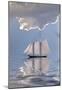 Sailboat On Water-null-Mounted Poster
