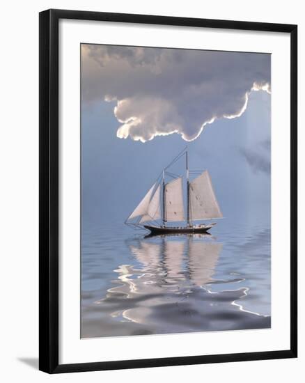 Sailboat On Water-rolffimages-Framed Art Print