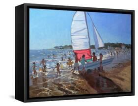 Sailboat, Palais Sur Mer, 2008-Andrew Macara-Framed Stretched Canvas