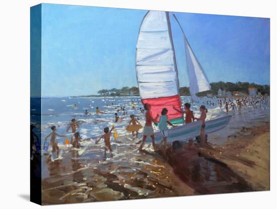 Sailboat, Palais Sur Mer, 2008-Andrew Macara-Stretched Canvas