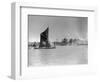 Sailboat Passes Ford Motor Works-null-Framed Photographic Print