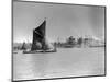 Sailboat Passes Ford Motor Works-null-Mounted Photographic Print