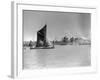 Sailboat Passes Ford Motor Works-null-Framed Photographic Print