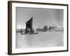 Sailboat Passes Ford Motor Works-null-Framed Photographic Print