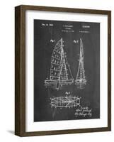 Sailboat Patent-null-Framed Art Print