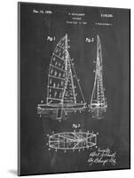 Sailboat Patent-null-Mounted Art Print