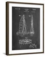 Sailboat Patent-null-Framed Art Print