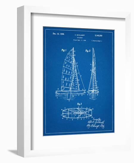 Sailboat Patent-null-Framed Art Print