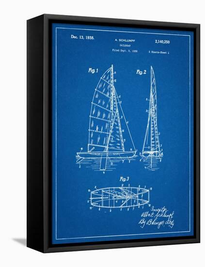 Sailboat Patent-null-Framed Stretched Canvas