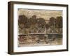 Sailboat Pond, Tuileries Garden-Emilio Boggio-Framed Giclee Print