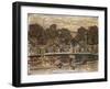 Sailboat Pond, Tuileries Garden-Emilio Boggio-Framed Giclee Print