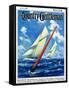 "Sailboat Race," Country Gentleman Cover, July 1, 1928-Anton Otto Fischer-Framed Stretched Canvas