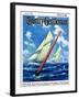 "Sailboat Race," Country Gentleman Cover, July 1, 1928-Anton Otto Fischer-Framed Giclee Print