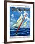 "Sailboat Race," Country Gentleman Cover, July 1, 1928-Anton Otto Fischer-Framed Giclee Print