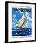"Sailboat Race," Country Gentleman Cover, July 1, 1928-Anton Otto Fischer-Framed Giclee Print