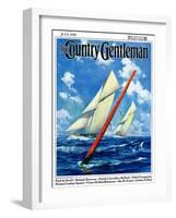 "Sailboat Race," Country Gentleman Cover, July 1, 1928-Anton Otto Fischer-Framed Giclee Print