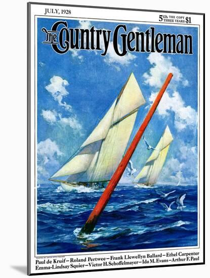 "Sailboat Race," Country Gentleman Cover, July 1, 1928-Anton Otto Fischer-Mounted Giclee Print