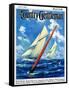 "Sailboat Race," Country Gentleman Cover, July 1, 1928-Anton Otto Fischer-Framed Stretched Canvas