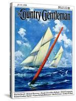 "Sailboat Race," Country Gentleman Cover, July 1, 1928-Anton Otto Fischer-Stretched Canvas