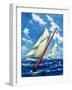 "Sailboat Race,"July 1, 1928-Anton Otto Fischer-Framed Premium Giclee Print