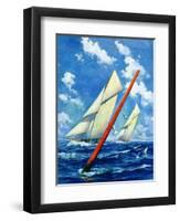 "Sailboat Race,"July 1, 1928-Anton Otto Fischer-Framed Giclee Print