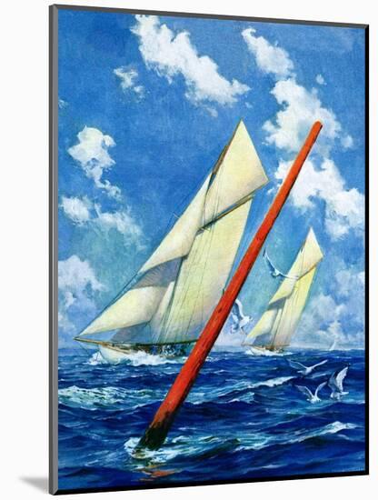"Sailboat Race,"July 1, 1928-Anton Otto Fischer-Mounted Giclee Print