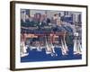 Sailboat Race on Lake Union, Seattle, Washington, USA-William Sutton-Framed Photographic Print